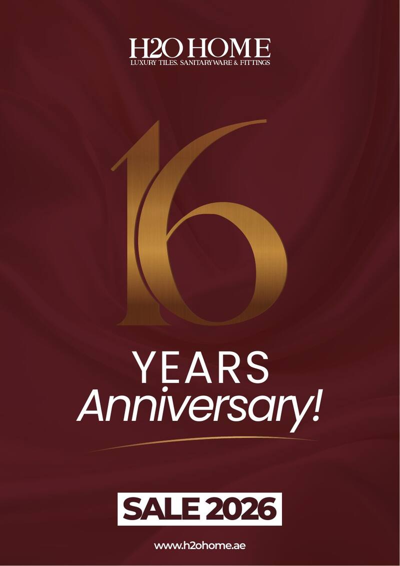 H2O Home 16 Years Anniversary Sale 2026 catalogue cover